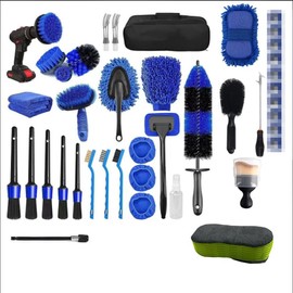 MIAOKE Car Detailing Kit Interior and Exterior Cleaner, Car Cleaning Kit with Professional Car Detailing Brush Set, Car Wash Kit and Auto Detailing Kit. Reusable, Perfect for Cars and Bikes