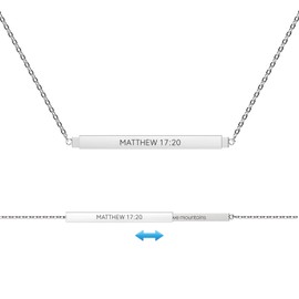 seensea Christian Bar 𝐍𝐞𝐜𝐤𝐥𝐚𝐜𝐞 Inspirational Bible Verse Motivational Secret Quotes Faith JewelryBaptism Christmas Birthday 𝐆𝐢𝐟𝐭 𝐟𝐨𝐫 𝐖𝐨𝐦𝐞𝐧