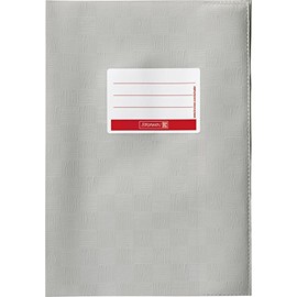 Brunnen Booklet Cover for A4 with Name tag and Structure Embossing/Bast Structure, 1 Envelope a4 Grey