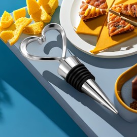 3 Pcs Wine Beverage Bottle Stopper Wine Stoppers Heart Shape Heart Shape Wine and Beverage Bottle Stoppers for Guests Wine Stopper Reusable for Wedding Party Gifts