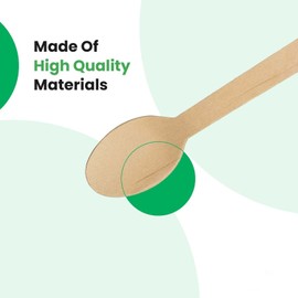 nalAmudhu Disposable Wooden Spoon | Eco Friendly, Biodegradable, Compostable, Eco-Friendly Pack of 100 (110MM)
