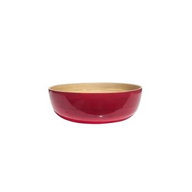 IBILI - Natural Bamboo Bowl, 25 x 8 cm, for Dry Food, Elegance and Sustainability on Your Table, Red