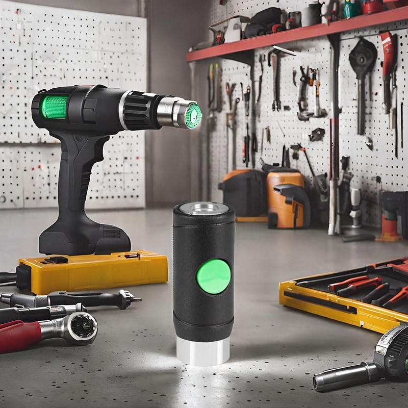 RayMagic 1PCS 1/4" Female Industrial Air Coupler, Push-Button Safety Coupler,