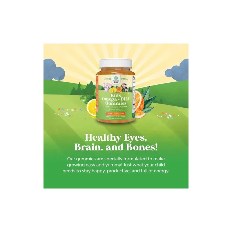 Natures Craft Kids Dha Omega-3 Gomitas - Vegano Sin Pescado