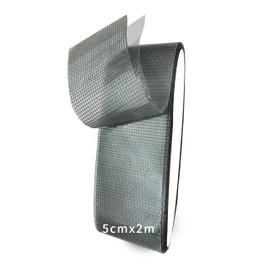 FloraVigo fliegengitter reparatur set, Fliegennetz, selbstklebendes Fliegengitter-Reparaturband, Klebeband, Fliegennetz, starke Haftung, wasserdicht, langlebig, 5 cm x 2 mr (Grau)