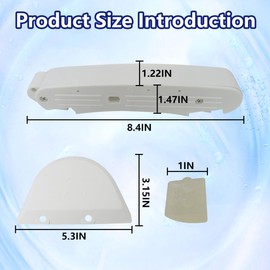 FYAKSYAS 2025 Upgrade AXV417WHP Pool Cleaner Pod Swing Kit,AXV604WHP Front and Rear Bezels, White AXV414P Pod Shoes Compatible for Hayyward Navigator Pool Vac Ultra Pool Cleaner Parts