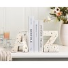 Kakizzy Book Ends for Shelves, Modern AZ Style Letter Bookends