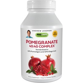 ANDREW LESSMAN Pomegranate 40-40 Complex 360 Capsules - All-Natural, High-Potency Extract to Protect Your Body from Free Radical Damage. No Sugar, Calories, Sweetener, Preservatives. No Additives