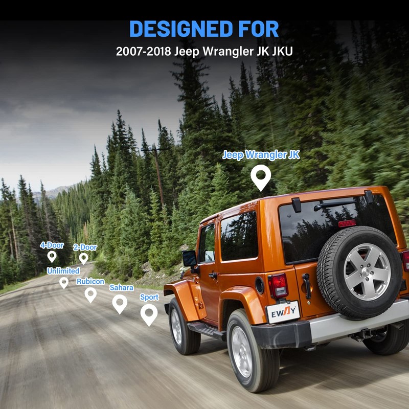 EWAY Light 2.0 Spare Tire Reverse Backup Camera for Jeep