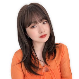 Bright Lara hf1958-CR-M Bare Wig, Cool Touch Wig, Semi-Long, Medium, Women's Full Wig, Wig