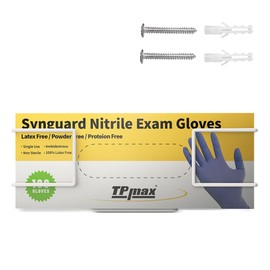 Extra Large XL Gloves Box Facial Tissue Box Holder,Wire Rack Dispenser for Gloves,Tissues Towels Organizer - Mounting Accessories Included - Holds up to 1 Box - Perfect for Lab, Food Service and Home