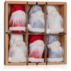 BRUBAKER 6-Piece Set Christmas Gnomes Made of Wood and Knitted