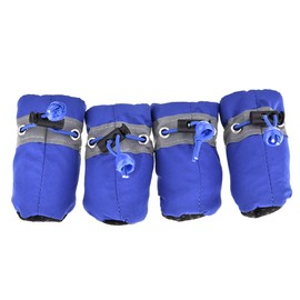 GabeFish Anti Slip Dog Socks Shoes Adjustable Drawstring Boot Paw Protectors for Small Medium Pets Cats Blue Large