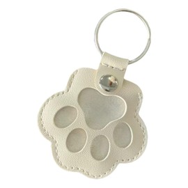 Pet Hair Case, Pet Memorial Goods, Pet Remembrance, Pet Altar, Photo Holder, Paw Shape, Key Holder, Dogs, Cats, Rabbits, Small Animals, Portable, Cute Memorial Goods (White)