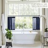 XTMYI Blue Cafe Curtains for Kitchen Window 36 Inch Length