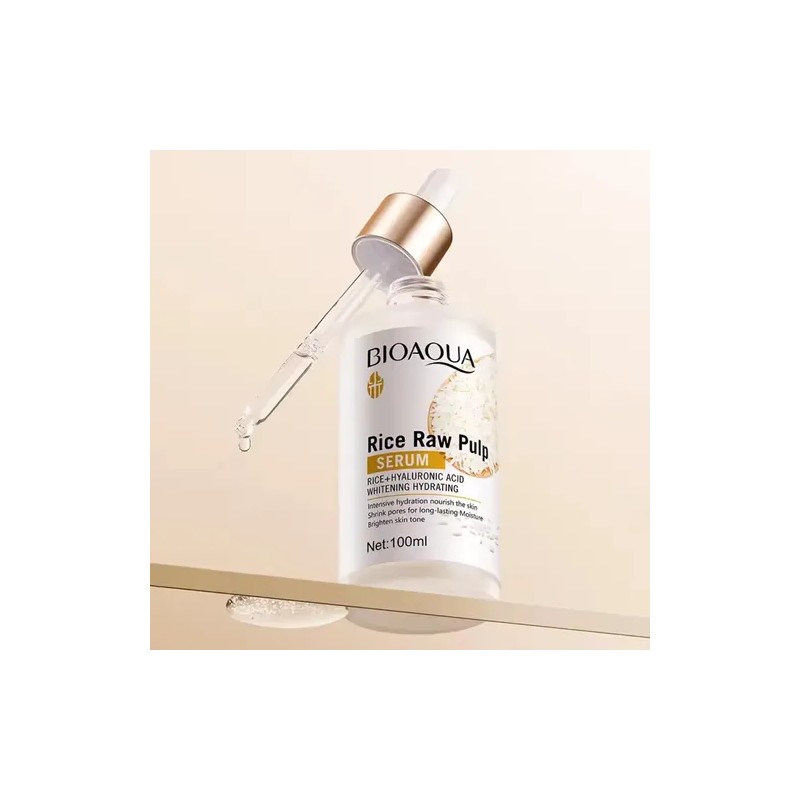 Sérum de Arroz, Hidratante y Aclarante, Todo Tipo de Piel,