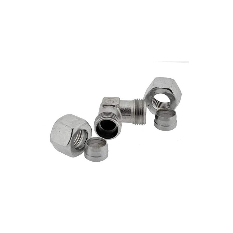 Angle Cutting Ring Fitting 12 L Galvanised Steel 90° Screw
