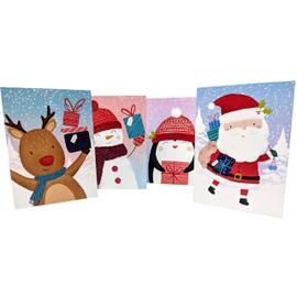 32 Mini Christmas Cards for Children - Fun Designs for Kids - Ideal for School