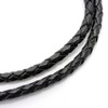 Silver1 Pendant, Leather Choker, Black, 0.2 inches (4 mm), Stainless
