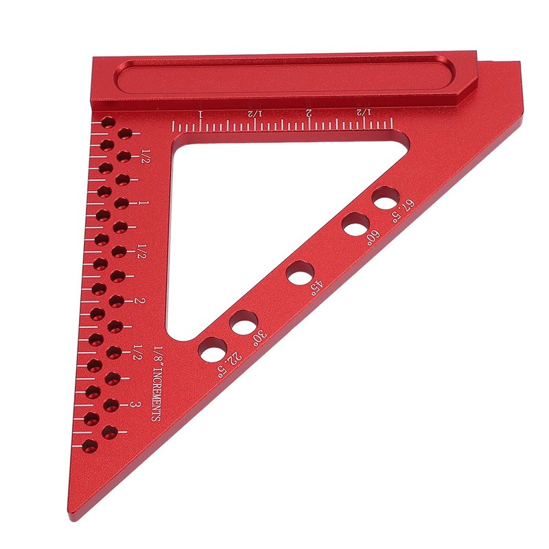 Carpenter's Square Aluminum Alloy Triangle Scribing Ruler Measuring Layout Tool
