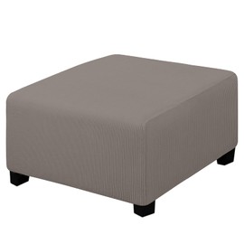 Easy-Going - Funda elástica otomana Plegable, Protector de Muebles, Rectangular, Suave y con Parte Inferior elástica (Mediano, Gris Pardo)