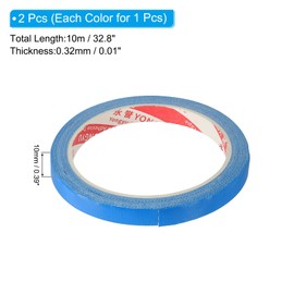PATIKIL 33 ft x 0.4 Inch Table Tennis Side Band, Pack of 2 Table Tennis Edge Tape Available for 20 Rackets, Protects the Edges of Pads and Bats, Red Blue