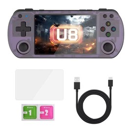 U8 Retro Handheld Game Controller - 64-Bit Processor, 4.0" HD Screen, Extended Battery Life, USB, Portable Gaming Console for Long Sessions - Color: PURPLE