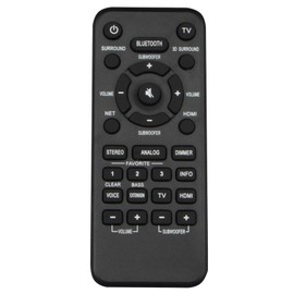 Replacement VAH0130 Remote Control Commander Compatible with Yamaha MusicCast Bar 400, YAS-408, YAS-408BL, ATS-4080, ATS-4080BL, YAS408, ATS4080, YAS408BL Sound Bar 3D Surround Sound Controller