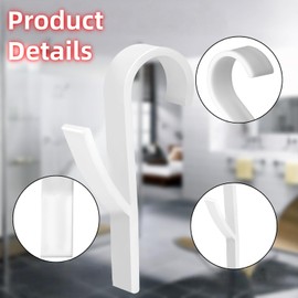 Heanvmyss 10 Pcs Towel Radiator Brackets Hooks,Bathroom Radiator Hooks for All Standard Radiators,Kitchen(White)