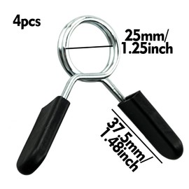 REBECASKYENS 4 Pcs Spring Collar Clips,Barbell Clips, Barbell Clamps,Dumbbell Lock Clips, Weight Clips For Bars For Barbell Bars Gym Fitness Training Weight Lifting Equipment