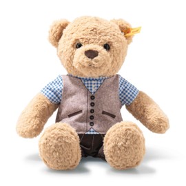 Steiff Cuddly Toy Ben Teddy Bear in Bavarian Costume, Cute Stuffed Toy, Children, Boys & Girls, Friends, Plush Toy 30 cm, Beige, 988684