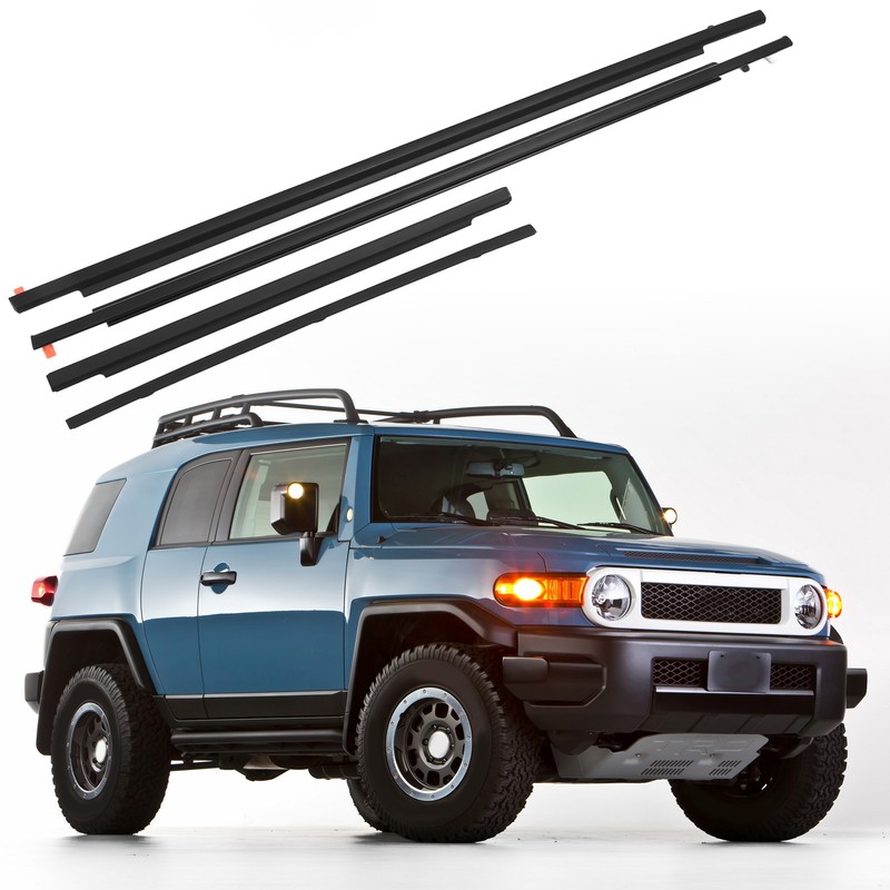 4Pcs Car Window Seal Stripe 68161‑35073 Replacement For Toyota FJ