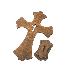 12 Inch 12 Pack Brown Wood Crosses Torched Wooden Tabletop Cross Rustic Standing Cross for Baptism Centerpieces Home Church Decor Prayer Gifts