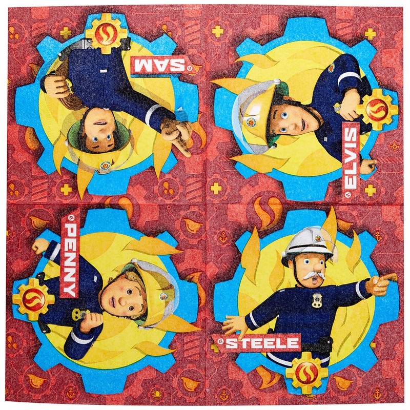 Amscan International Fireman Sam 9902177 Napkins 33 cm