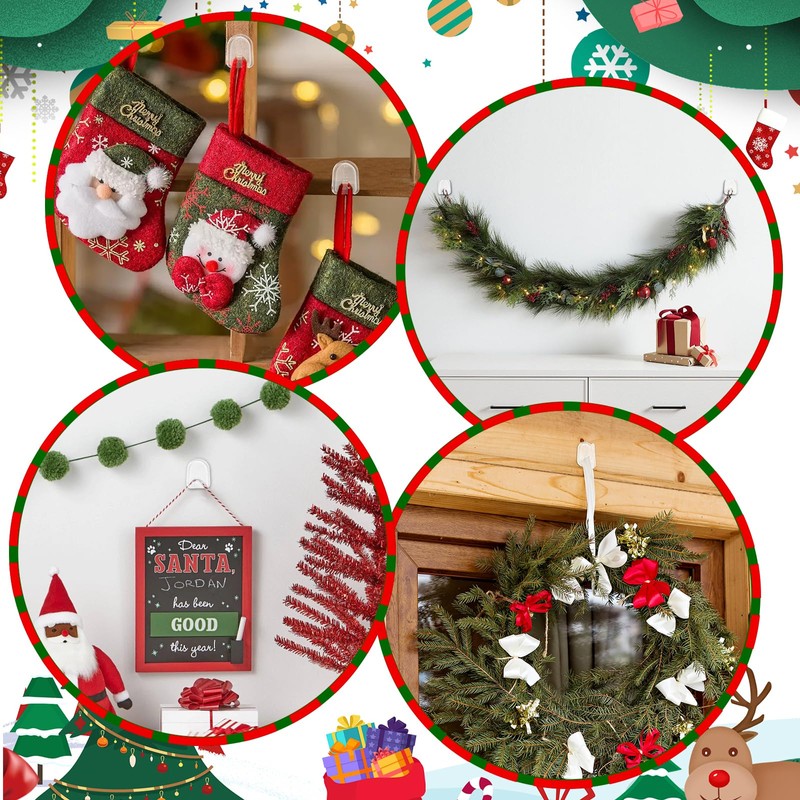 Christmas Light Hooks Clear String Light Clips Clear Adhesive Wall