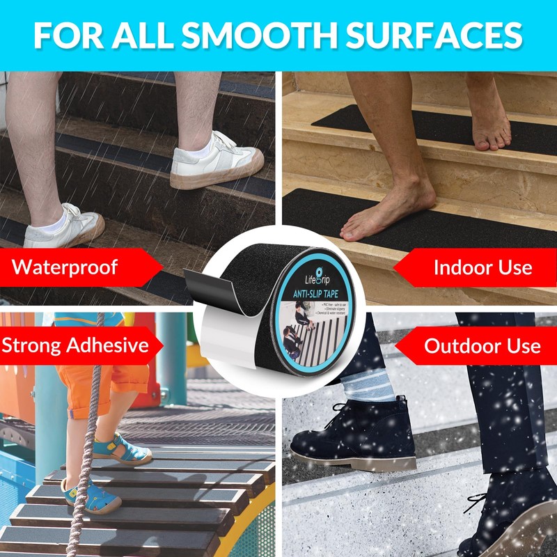 Lifegrip Anti Slip Traction Tape, 4 Inch x 30 Foot