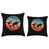 Country World Map Traveler Globe Retro World Map Throw Pillow