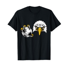 Eagle Soccer Football Cartoon Character T-Shirt