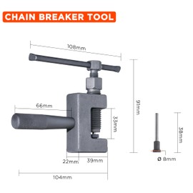 YoiYee Universal Motorcycle Chain Breaker Tool for 428 520 525 528 530 Chain Sizes