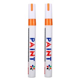 Hallenwerk Orang 101934 Tyre Marker for Car, Motorcycle, Bicycle Tyre, Tyre Marker, Marker Pen, Labelling, Waterproof, Weatherproof, Pack of 2