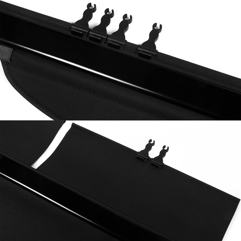 IKON MOTORSPORTS, Retractable Rear Cargo Cover Compatible with 2006-2012 Toyota