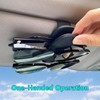 Visonx Sunglass Holder for Car Visor Clip, Magnetic Leather Eyeglass