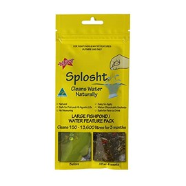 Splosht Large Fishpond/Waterfeature Pack - Dissolvable Sachets - No Measuring. Reduces Algae and Sludge Naturally - Safe for Fish and Aquatic Animals - Treats 150-13,600 litres (Large Pond)