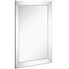 Hamilton Hills Large Framed Wall Mirror with Angled Beveled Mirror
