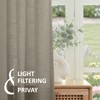 Pinch Pleated Semi Sheer Linen Curtains 108 Inches Long, Taupe