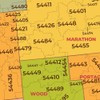 Wisconsin ZIP Code Map with Counties - Standard - 37