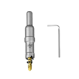 SALI 5/8" (16mm) TCT Hole Saw Kit Tungsten Carbide Tipped Hole Saw Drill Bit with Titanium-Plated Pilot Drill bit for Metal, Stainless Steel, Iron, Wood, Plastic