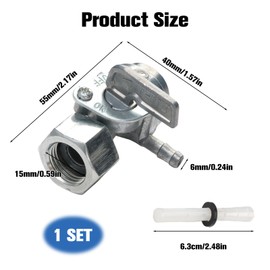 Yenblow Universal Generator Petcock Fuel Shut Off Valve M16x1.5mm, Gas Tank Switch Compatible with Predator Champion Generac Honda Husky Powermax 5.5HP to 16HP Engines Replacement Part