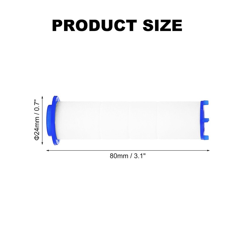 uxcell 12 Pcs Shower Head Filter 3.1 Inch PP Cotton