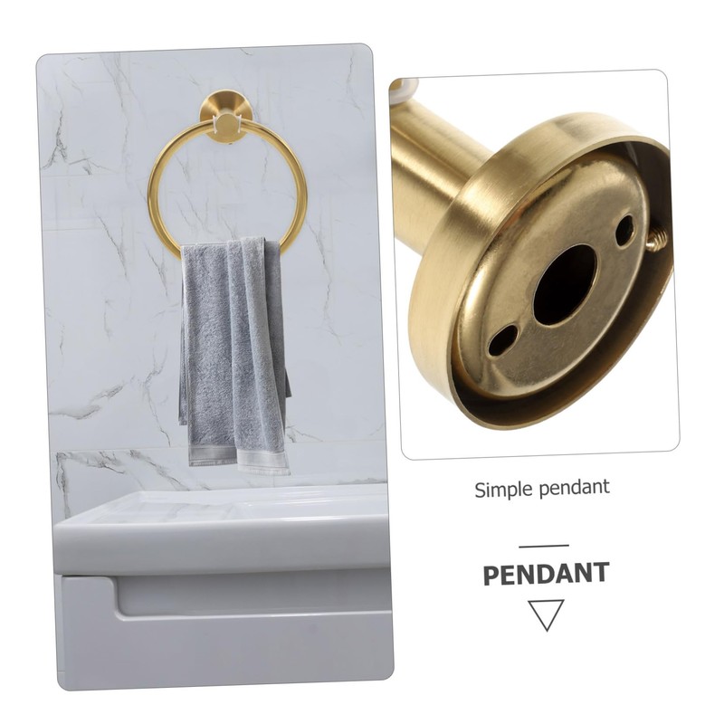 Gold Towel Ring Stainless Steel Bathroom Wall Mounted Towel Holder